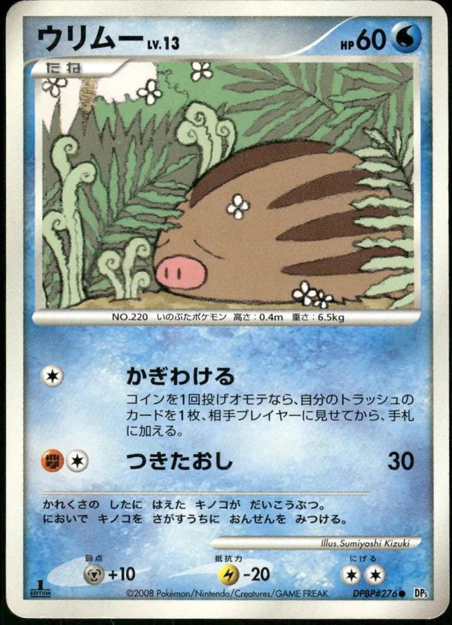 Japanese Temple of Anger Swinub Pokémon card